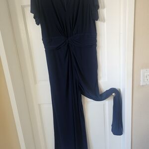 Vince Camuto Navy Wide Leg Jumpsuit